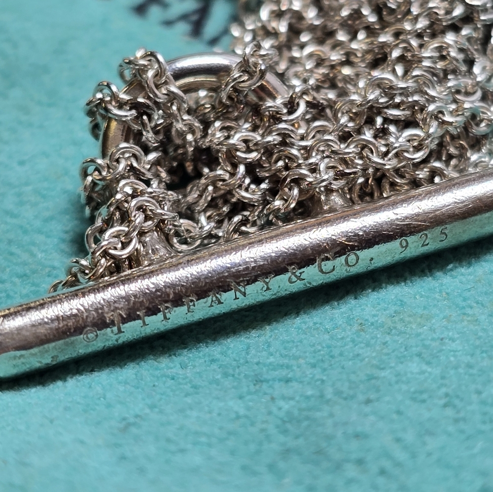 Authentic Tiffany & Co. sterling silver multi-strand mesh heart toggle bracelet - Picture 4 of 4